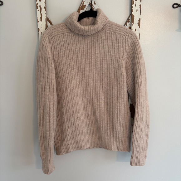 Buck Mason Sweaters - Buck Mason Wool Cashmere Ribbed Turtleneck Sweater Beige Oatmeal Sz‎ M Fitted